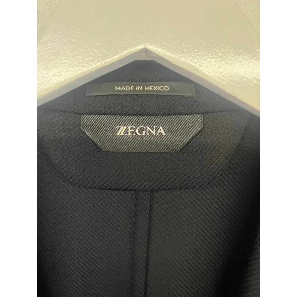 New nwt Zegna sz us 42 eu 52 black tech merino wash & go suit jacket sport coat